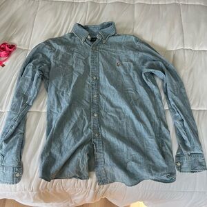 Men's Denim Colored Polo by Ralph Lauren Shirt